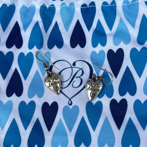 Brighton heart drop sterling silver earrings